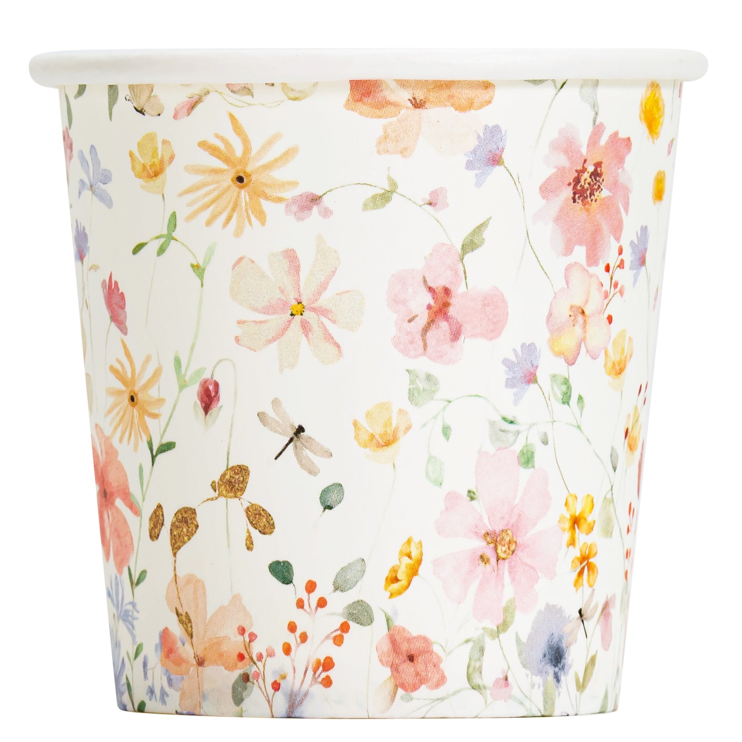 Crisky 150 Pack Paper Bathroom Cups 3oz Disposable Elegant Design Full Floral Small Mouthwash Hot/Cold Beverage Coffee Dessert for Birthday Parties Home-use Picnics Ceremonies