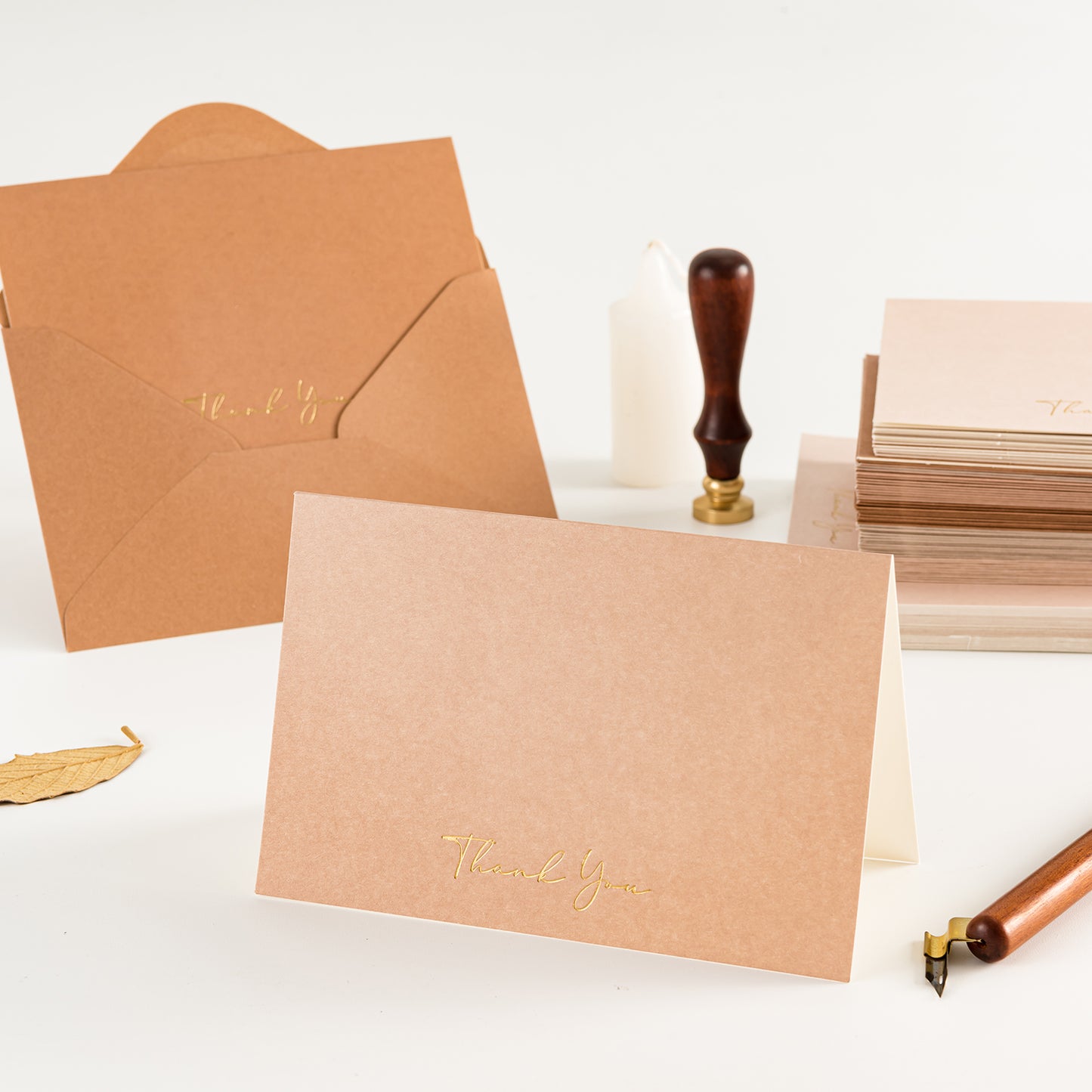 Crisky 50 Pack Thank You Greeting Cards With Envelope Neutral Series Thank You Cards for Wedding/Bridal Shower/Baby Shower/Business/Graduation