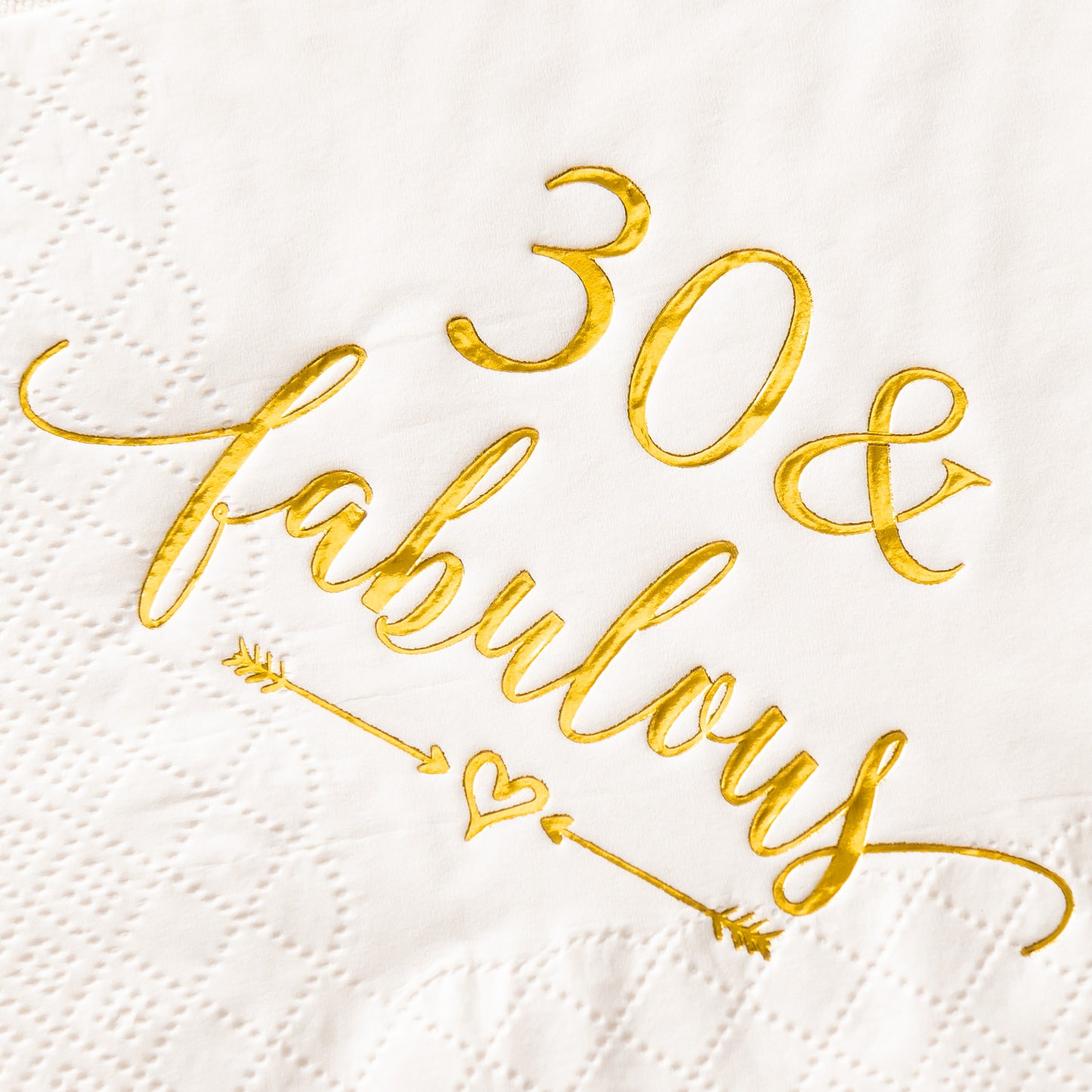 Crisky 30 and Fabulous Cocktail Napkins Gold for Women 30th Birthday Decorations, 30th Birthday Bevergae Dessert Table Supplies, 50Pcs, 3-Ply