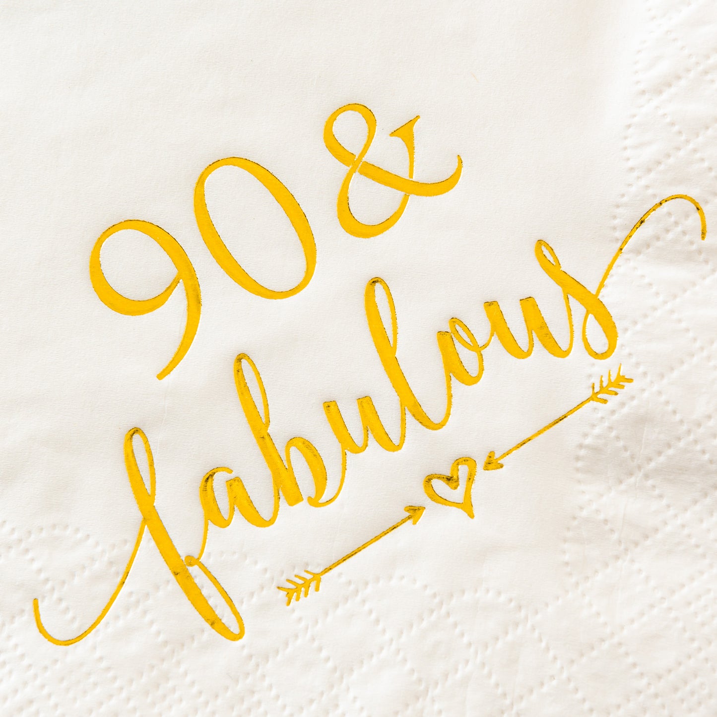 Crisky 90 and Fabulous Cocktail Napkins Rose Gold for Women 80th Birthday Decorations, 80th Birthday Bevergae Dessert Cake Table Supplies, 50Pcs, 3-Ply