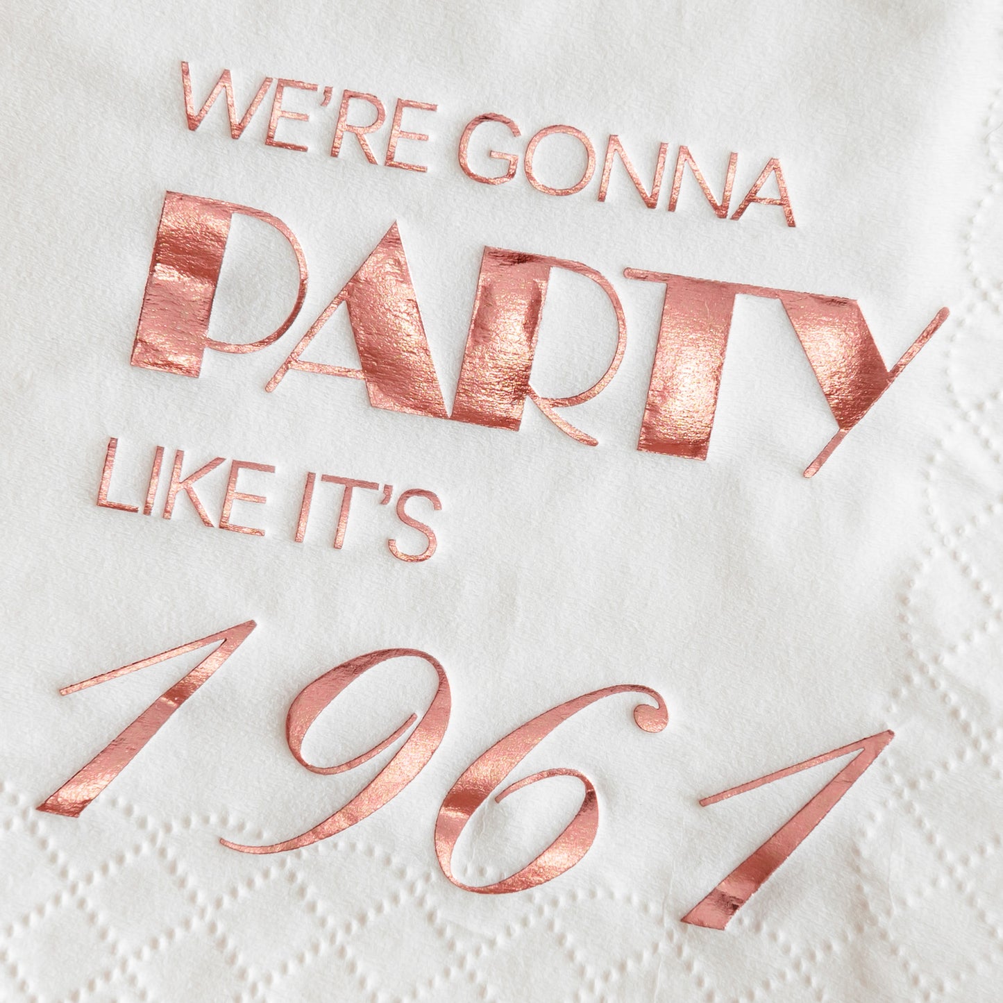 Crisky 60th Birthday Cocktail Napkins Rose Gold for Women 60th Birthday Party Decorations for Cake Dessert Berverage Table, 60th Birthday Party Supplies,50 Pcs Disposable Napkins, 3-Ply