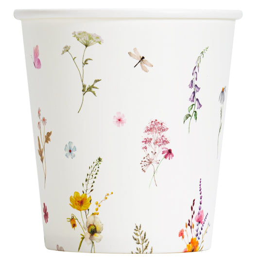 Crisky 100 Pack 5oz Paper Cups, Disposable Bathroom Cups, Elegant Design Floral Small Mouthwash Cup, Hot/Cold Beverage Coffee, Dessert Cup for Birthday Parties, Home-use, Picnics, Ceremonies