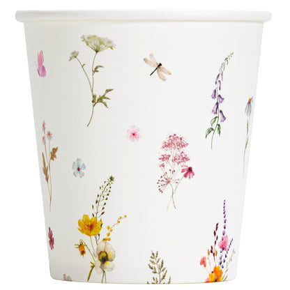 Crisky 300 Pack 5oz Paper Disposable Bathroom Cups Small Mouthwash, Elegant Floral Design, Hot/Cold Beverage Coffee, Dessert for Birthday Parties, Home-use, Picnics, Ceremonies