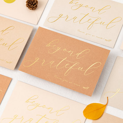 Crisky 50 pcs Neutral Beyond Grateful Thank You Cards With 50 Envelopes & 50 Stickers Simple, Chic, Elegant Greeting Cards Perfect for: Wedding/Business/Birthday/Graduation. 4 x 6 inches 50 Pack