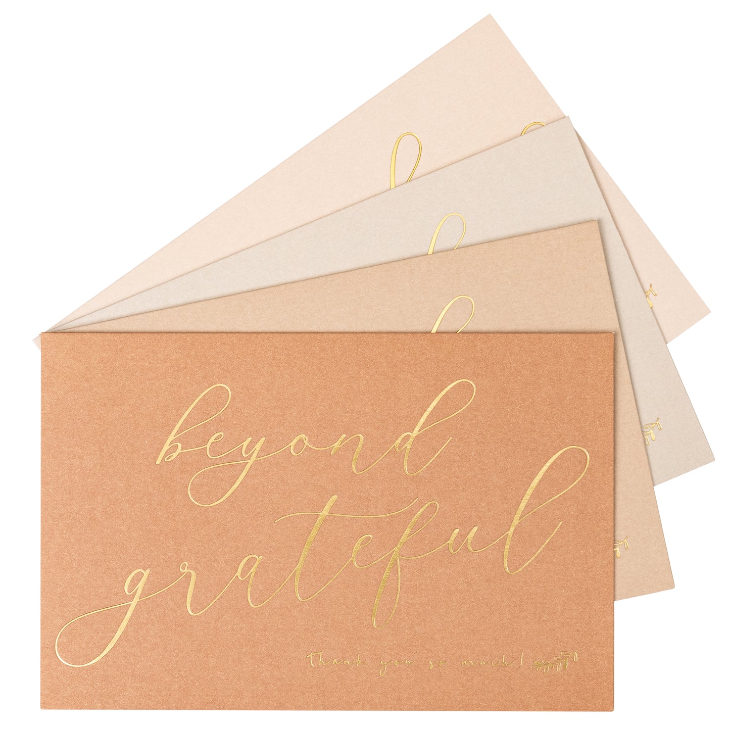 Crisky 50 pcs Neutral Beyond Grateful Thank You Cards With 50 Envelopes & 50 Stickers Simple, Chic, Elegant Greeting Cards Perfect for: Wedding/Business/Birthday/Graduation. 4 x 6 inches 50 Pack