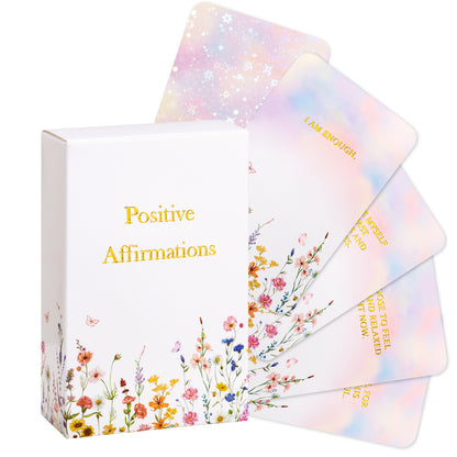 Crisky Positive Affirmation Cards for Women, 50 Pack Daily Affirmations, Encouragement Motivation Cards with Edgy Positive Quotes, Inspirational Gifts for Women, best friends, Girls