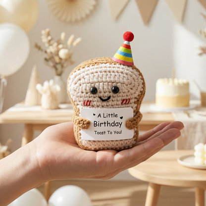 Crisky Crochet Funny Birthday Gifts for Women, Cute Birthday Card for Women Bday Party Decorations, Her, Him, Men, Teen Girls, Teacher, Sister, Mom, Coworker, Male, Female, Unique Desk Decor