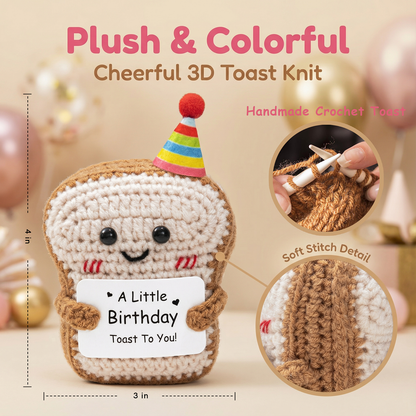Crisky Crochet Funny Birthday Gifts for Women, Cute Birthday Card for Women Bday Party Decorations, Her, Him, Men, Teen Girls, Teacher, Sister, Mom, Coworker, Male, Female, Unique Desk Decor