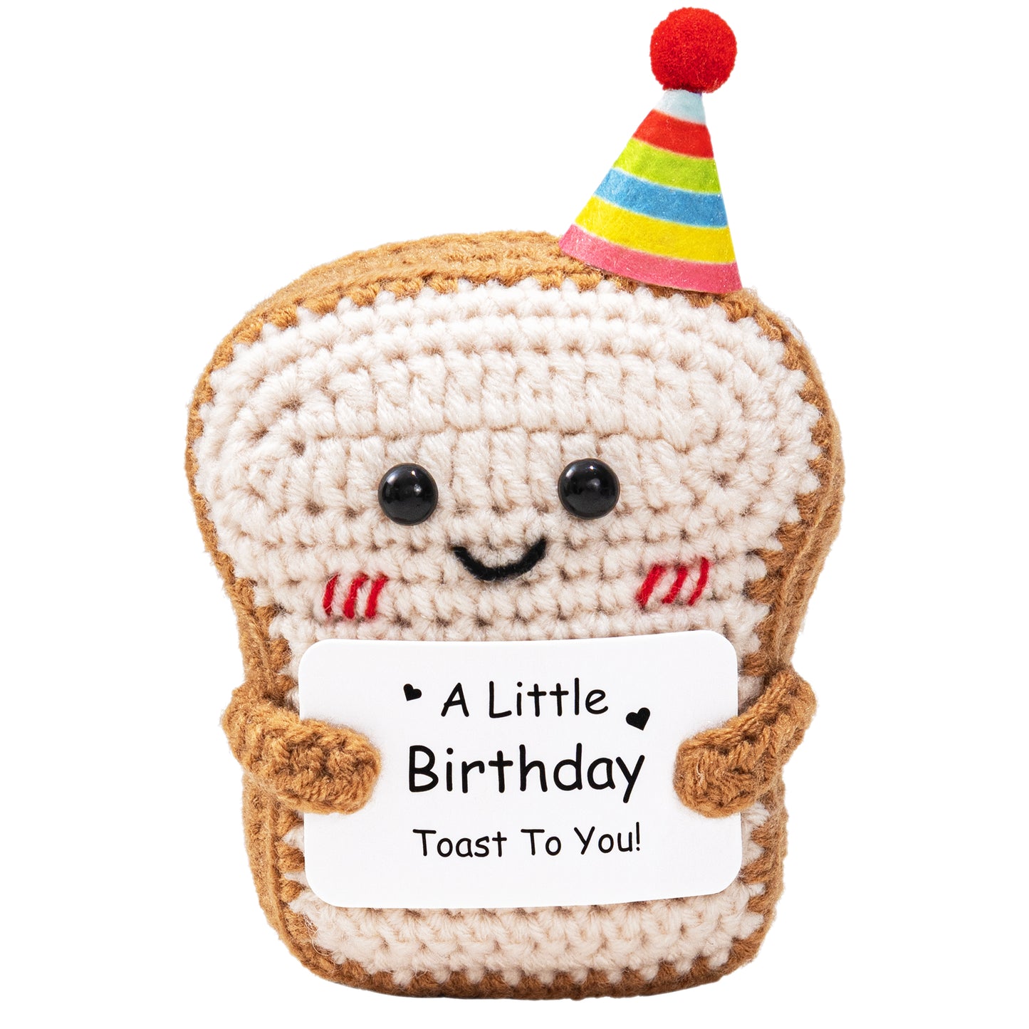 Crisky Crochet Funny Birthday Gifts for Women, Cute Birthday Card for Women Bday Party Decorations, Her, Him, Men, Teen Girls, Teacher, Sister, Mom, Coworker, Male, Female, Unique Desk Decor