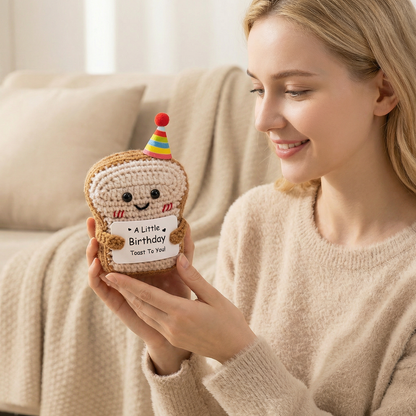 Crisky Crochet Funny Birthday Gifts for Women, Cute Birthday Card for Women Bday Party Decorations, Her, Him, Men, Teen Girls, Teacher, Sister, Mom, Coworker, Male, Female, Unique Desk Decor