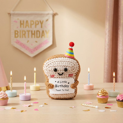 Crisky Crochet Funny Birthday Gifts for Women, Cute Birthday Card for Women Bday Party Decorations, Her, Him, Men, Teen Girls, Teacher, Sister, Mom, Coworker, Male, Female, Unique Desk Decor