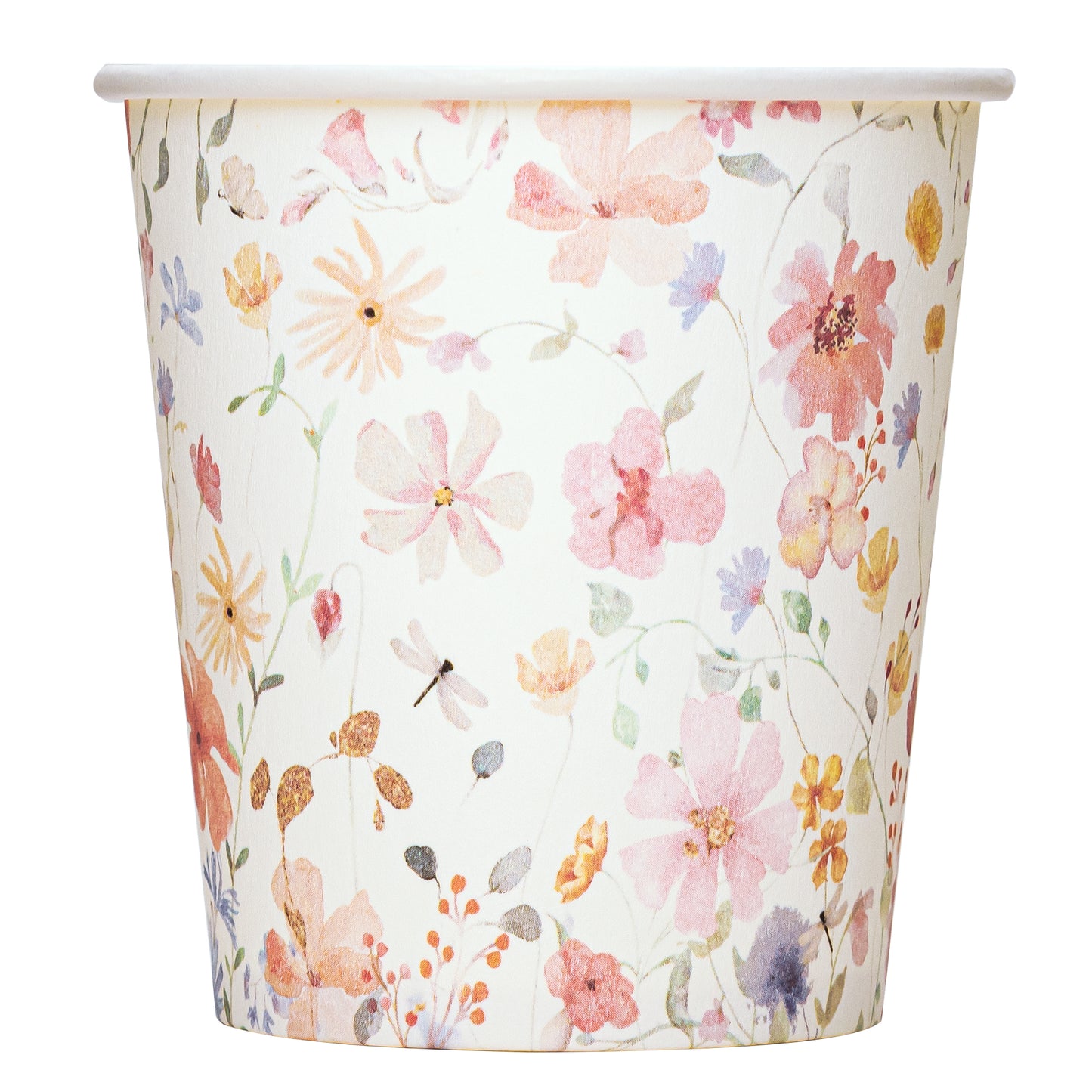 Crisky 5oz Paper Cups Dixie Cup[300 Pack], Disposable Bathroom Cups, Elegant Design Floral Small Mouthwash Cup, Hot/Cold Beverage Coffee, Dessert for Birthday Parties, Home-use, Picnics, Ceremonies