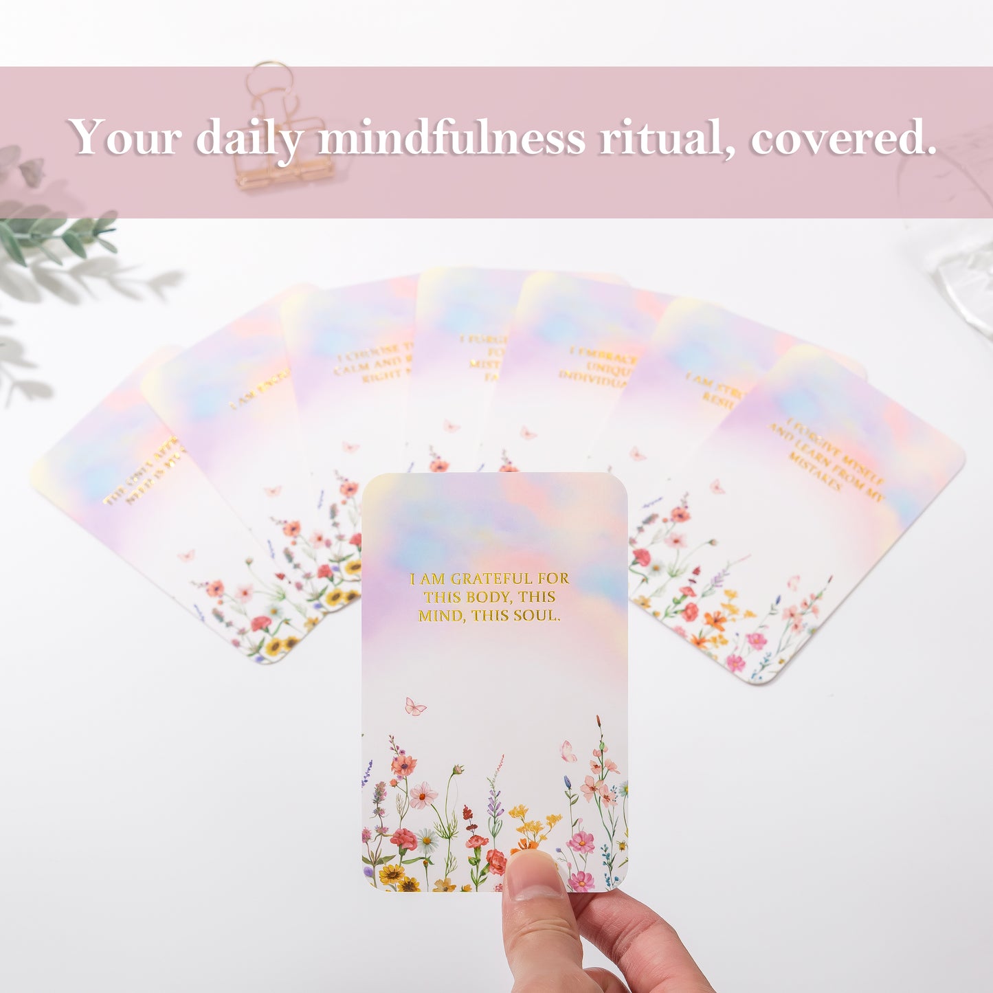 Crisky Positive Affirmation Cards for Women, 50 Pack Daily Affirmations, Encouragement Motivation Cards with Edgy Positive Quotes, Inspirational Gifts for Women, best friends, Girls