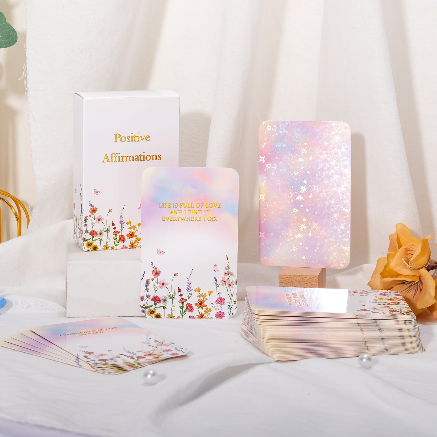 Crisky Positive Affirmation Cards for Women, 50 Pack Daily Affirmations, Encouragement Motivation Cards with Edgy Positive Quotes, Inspirational Gifts for Women, best friends, Girls