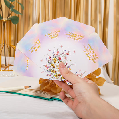 Crisky Positive Affirmation Cards for Women, 50 Pack Daily Affirmations, Encouragement Motivation Cards with Edgy Positive Quotes, Inspirational Gifts for Women, best friends, Girls