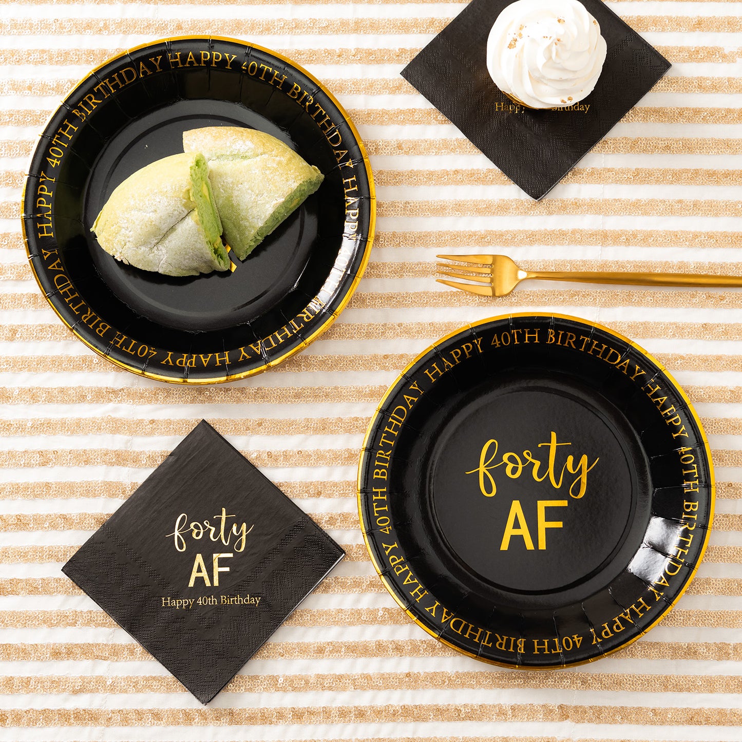 Crisky 30th Birthday Plates Gold Women 30th Birthday Decorations Dessert, Buffet, Cake, Lunch, Dinner Plates for 30th Birthday Party Supplies, Thirty XX, Happy 30th Birthday! 50 Count, 9" Plate