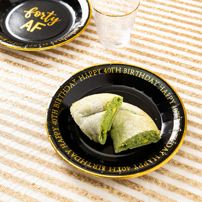 Crisky 30th Birthday Plates Gold Women 30th Birthday Decorations Dessert, Buffet, Cake, Lunch, Dinner Plates for 30th Birthday Party Supplies, Thirty XX, Happy 30th Birthday! 50 Count, 9" Plate