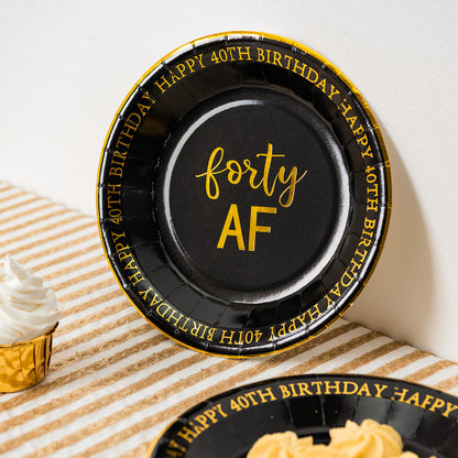 Crisky 30th Birthday Plates Gold Women 30th Birthday Decorations Dessert, Buffet, Cake, Lunch, Dinner Plates for 30th Birthday Party Supplies, Thirty XX, Happy 30th Birthday! 50 Count, 9" Plate